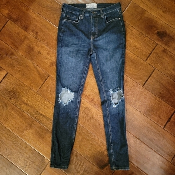 Free People Busted Knee Skinny Jeans Size 28 - Picture 2 of 7